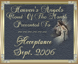Sept. '06 Acceptance Cloud Of The Month Award